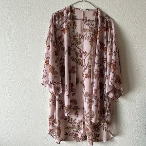 Pink floral Kimono